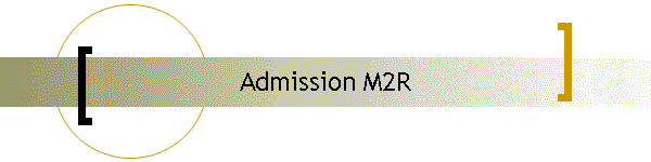 Admission M2R