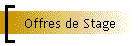Offres de Stage