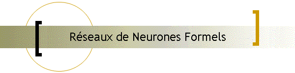 Rseaux de Neurones Formels